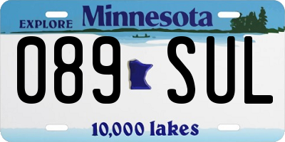 MN license plate 089SUL