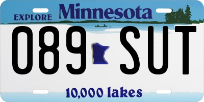 MN license plate 089SUT