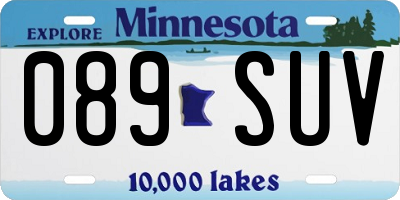 MN license plate 089SUV