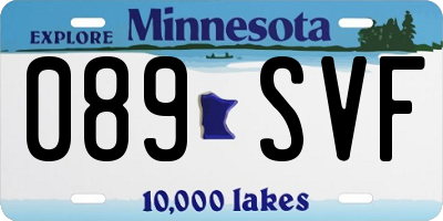 MN license plate 089SVF