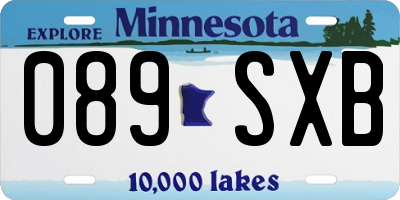 MN license plate 089SXB