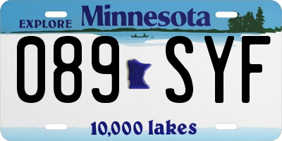 MN license plate 089SYF