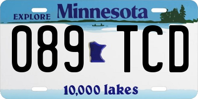 MN license plate 089TCD