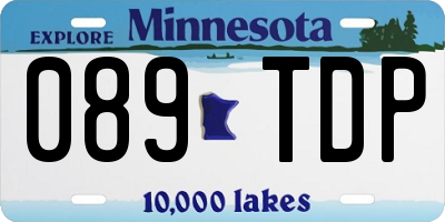 MN license plate 089TDP