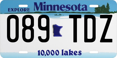 MN license plate 089TDZ