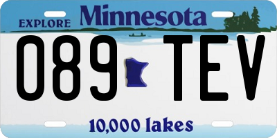 MN license plate 089TEV