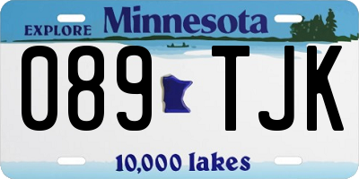 MN license plate 089TJK