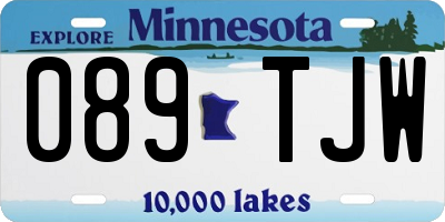 MN license plate 089TJW