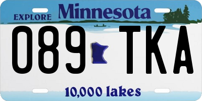 MN license plate 089TKA