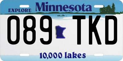 MN license plate 089TKD