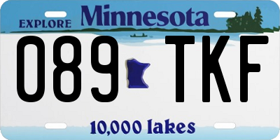 MN license plate 089TKF