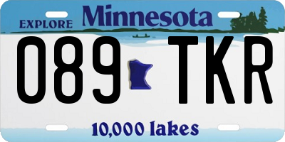 MN license plate 089TKR