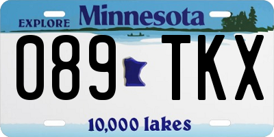MN license plate 089TKX