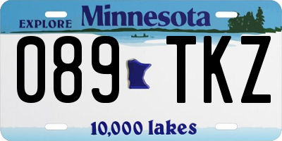 MN license plate 089TKZ