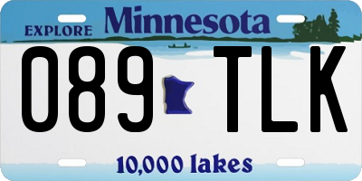MN license plate 089TLK