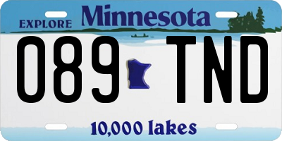 MN license plate 089TND