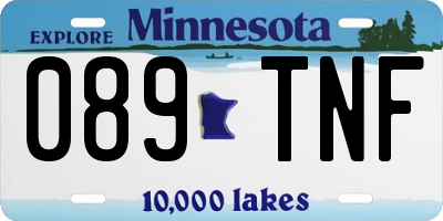 MN license plate 089TNF