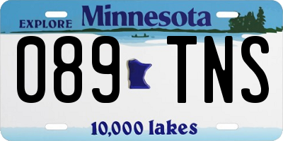 MN license plate 089TNS