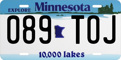 MN license plate 089TOJ