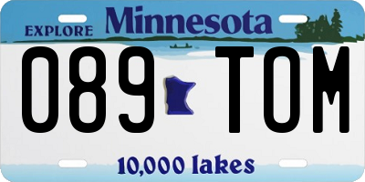 MN license plate 089TOM