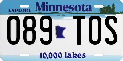 MN license plate 089TOS