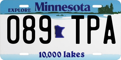 MN license plate 089TPA
