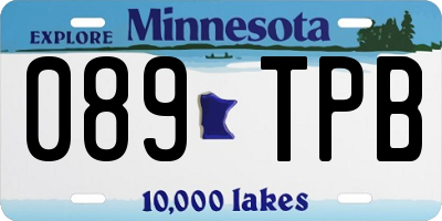 MN license plate 089TPB