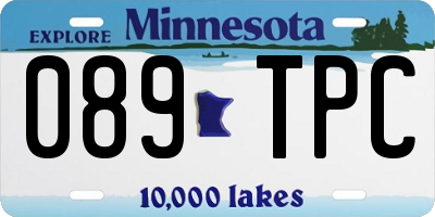 MN license plate 089TPC