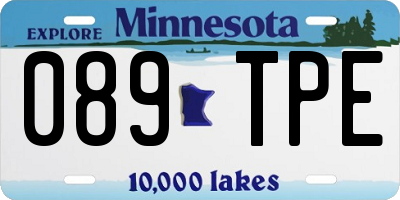 MN license plate 089TPE