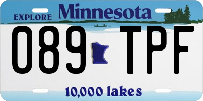 MN license plate 089TPF
