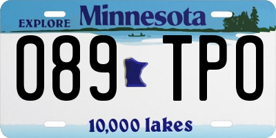 MN license plate 089TPO