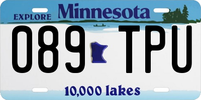 MN license plate 089TPU