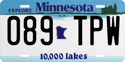 MN license plate 089TPW