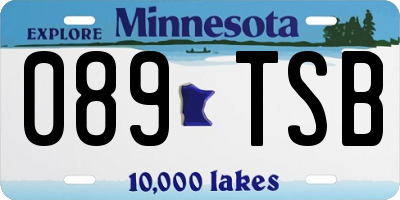 MN license plate 089TSB