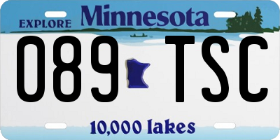 MN license plate 089TSC