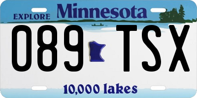 MN license plate 089TSX