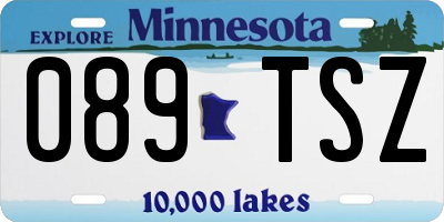 MN license plate 089TSZ