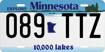 MN license plate 089TTZ