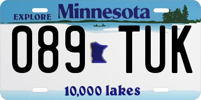 MN license plate 089TUK