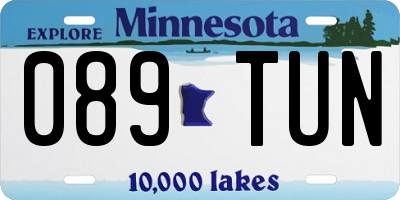 MN license plate 089TUN