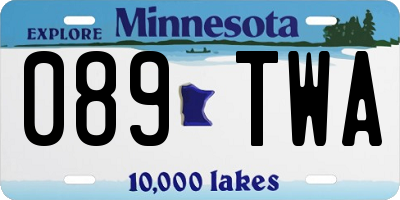 MN license plate 089TWA