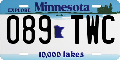 MN license plate 089TWC