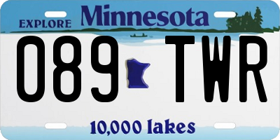 MN license plate 089TWR