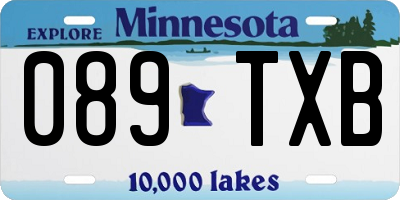 MN license plate 089TXB