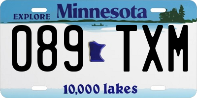 MN license plate 089TXM