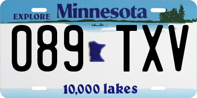 MN license plate 089TXV