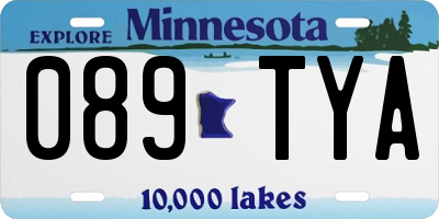 MN license plate 089TYA