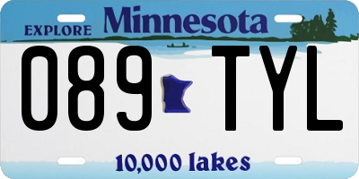 MN license plate 089TYL