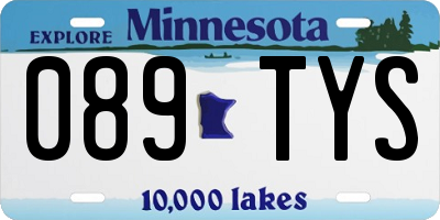 MN license plate 089TYS