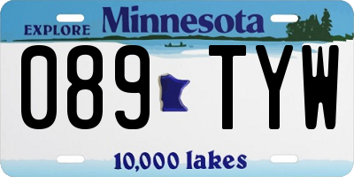 MN license plate 089TYW